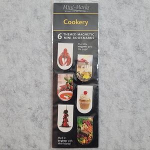 IF Magnetic Bookmarks 6 Mini-Marks Cookery Cook Book Chef Themed Page Tags #2502